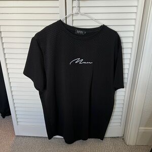 Black T-Shirt with “Man” Script